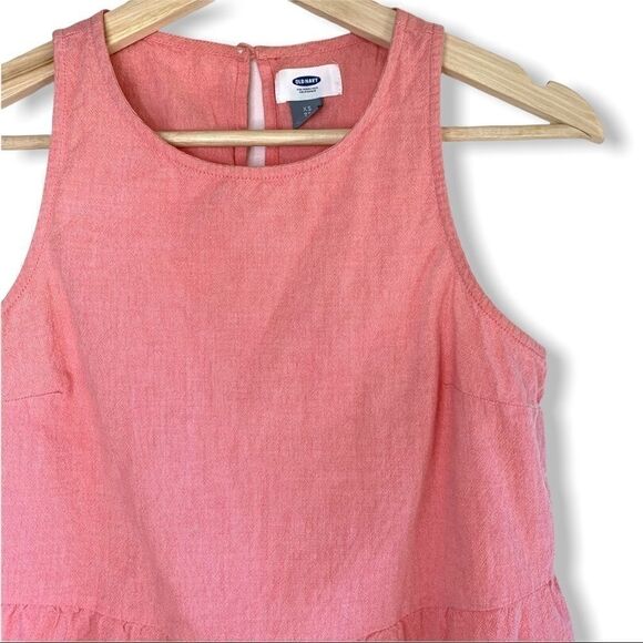 Old Navy Linen Blend Eyelet Coral Tank Top - Picture 2 of 6